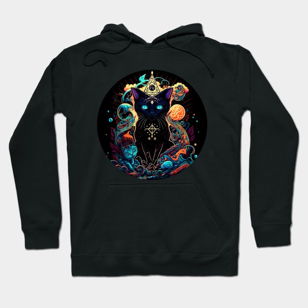 Cute Cat Goth Queen Hoodie by UnrealArtDude